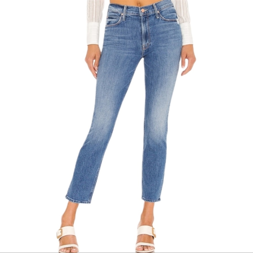 NWT MOTHER The Mid Rise Dazzler Ankle in Cut & Paste